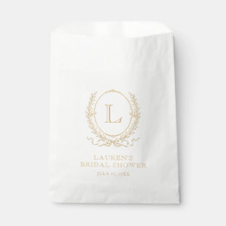 Vintage Paris Glam | Monogram Bridal Shower Favor Bag