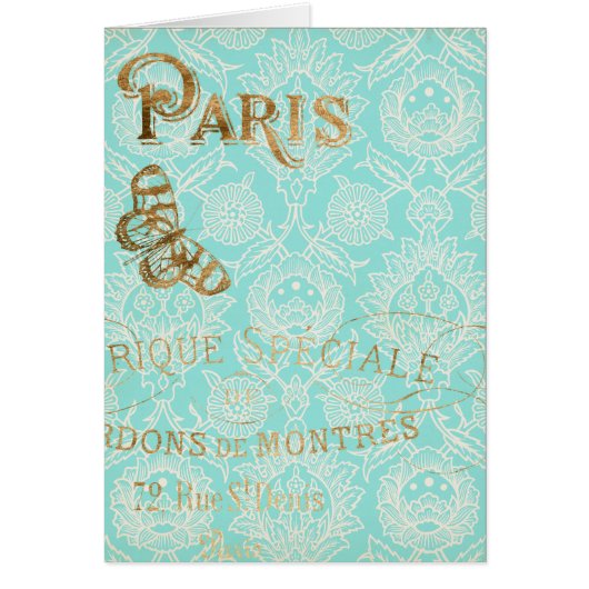 Vintage Paris Gold Design Cards (Front)