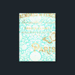 Vintage Paris Gold Design With Butterfly Canvas Print<br><div class="desc">Vintage Paris Gold Design. Artist: Jennifer Goldberger. Image ID: 112337D.</div>