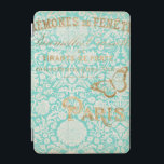 Vintage Paris Gold Design With Butterfly iPad Mini Cover<br><div class="desc">Vintage Paris Gold Design. Artist: Jennifer Goldberger. Image ID: 112337D.</div>