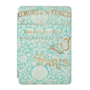 Vintage Paris Gold Design With Butterfly iPad Mini Cover