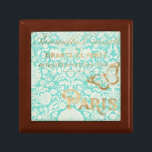 Vintage Paris Gold Design With Butterfly Jewelry Box<br><div class="desc">Vintage Paris Gold Design. Artist: Jennifer Goldberger. Image ID: 112337D.</div>