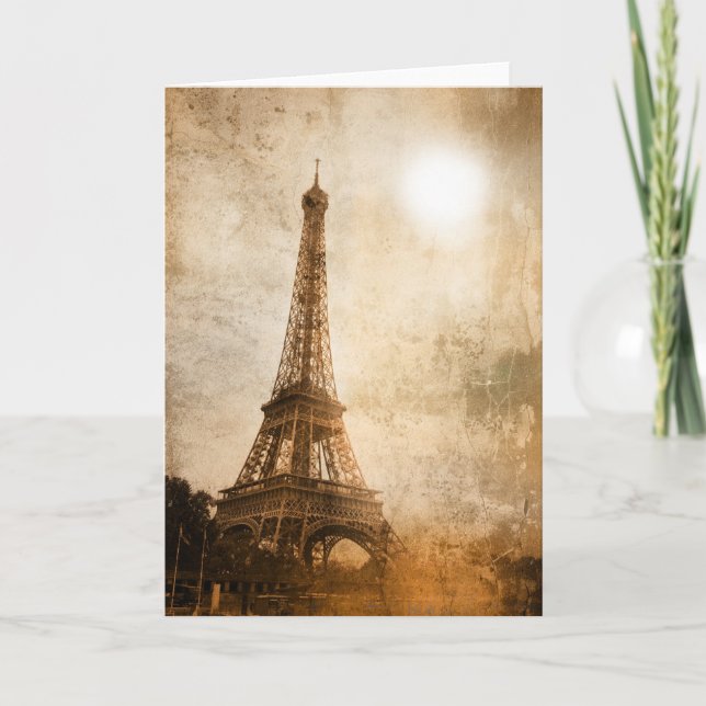 Vintage Paris Greeting Card (Front)