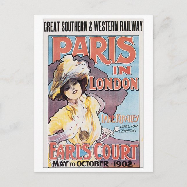 Vintage Paris In London Postcard (Front)