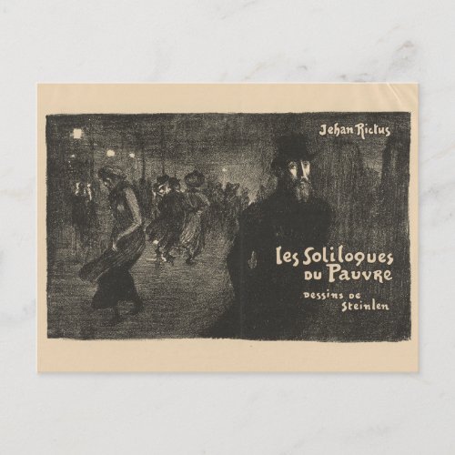 Vintage Paris la nuit Title Les soliloques du pau Postcard