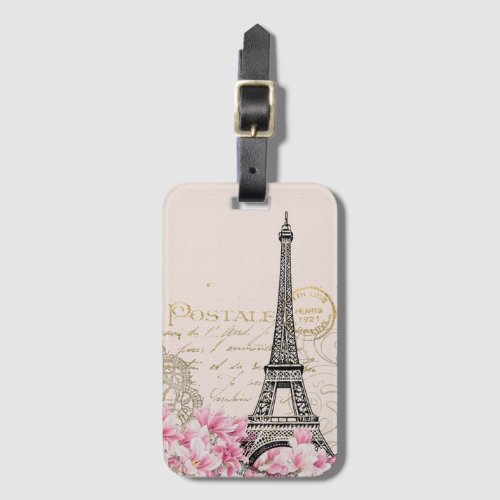 Vintage Paris Luggage Tag