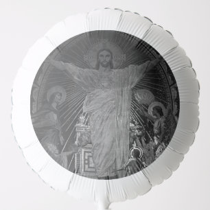 Vintage Paris Main mosaic Sacred Heart jesus Balloon
