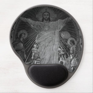 Vintage Paris Main mosaic Sacred Heart jesus Gel Mouse Pad
