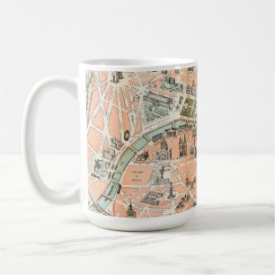 Vintage Paris Map Coffee Mug