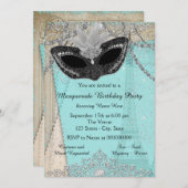 Vintage Paris Masquerade Party Invitation (Front/Back)