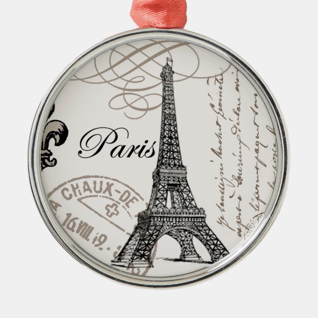 Vintage Paris...ornament Metal Ornament (Front)