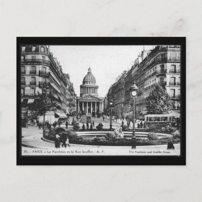 Vintage Paris Pantheon Postcard (Front)