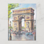 Vintage Paris, Paris Arc De Triumphe, Postcard at Zazzle