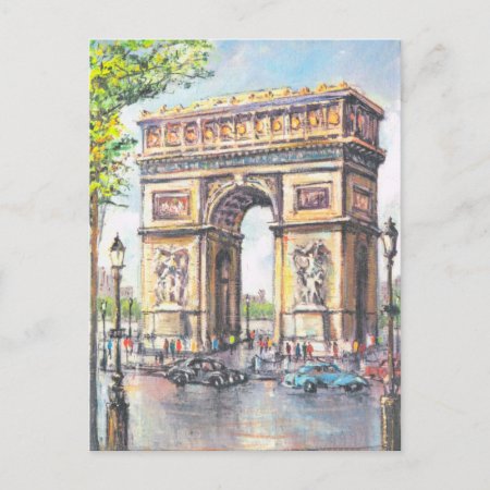 Vintage Paris, Paris Arc De Triumphe, Postcard