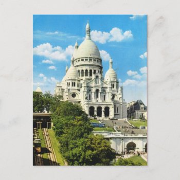 Vintage Paris  Paris Sacre Coeur  Montmatre Postcard by Franceimages at Zazzle