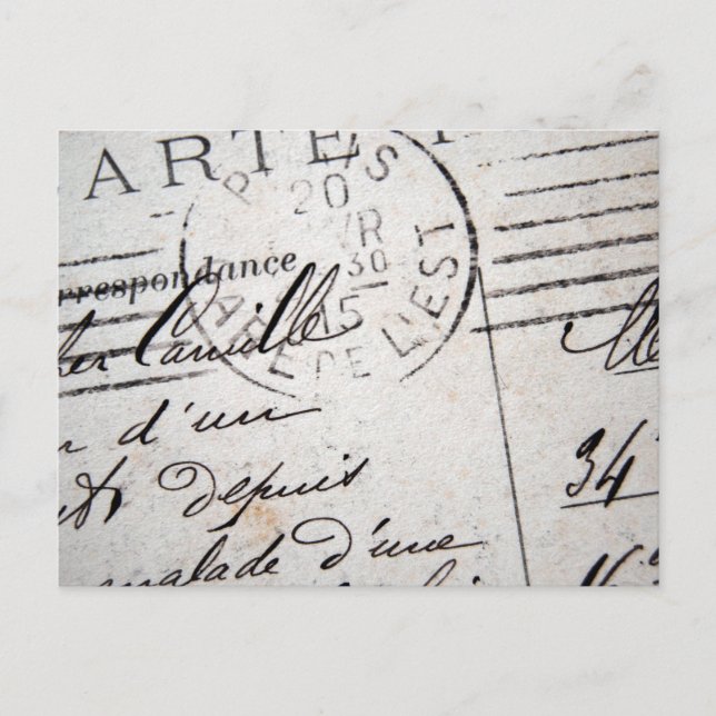 Vintage Paris Post Card, Cher Camille.... Postcard (Front)