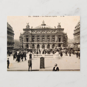 Vintage Paris Post Card, The Opera House Postcard