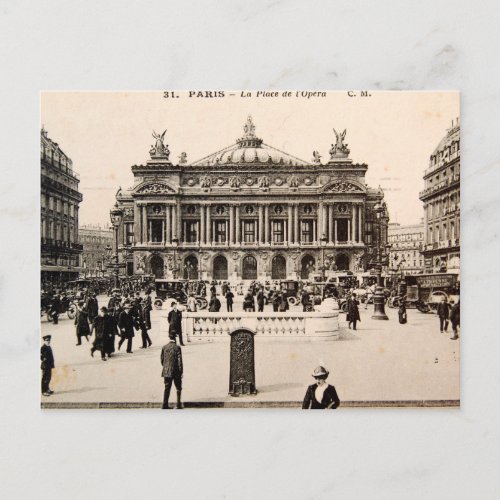 Vintage Paris Post Card The Opera House Postcard