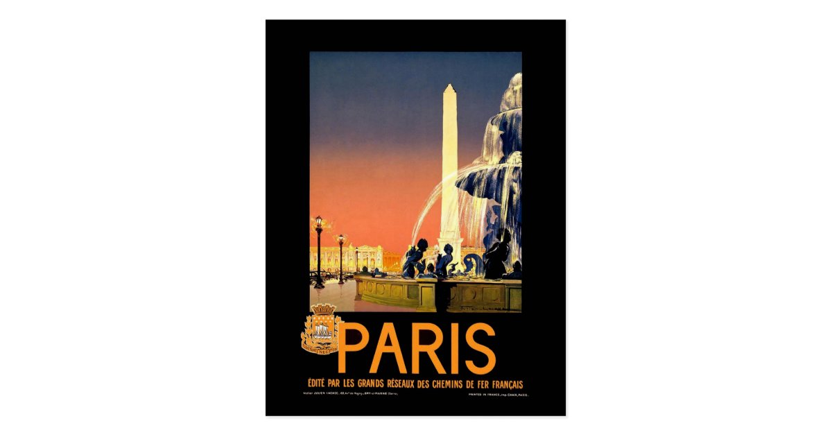 Vintage Paris Postcard | Zazzle