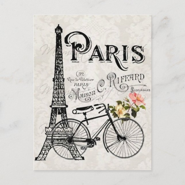 Vintage Paris Postcard (Front)