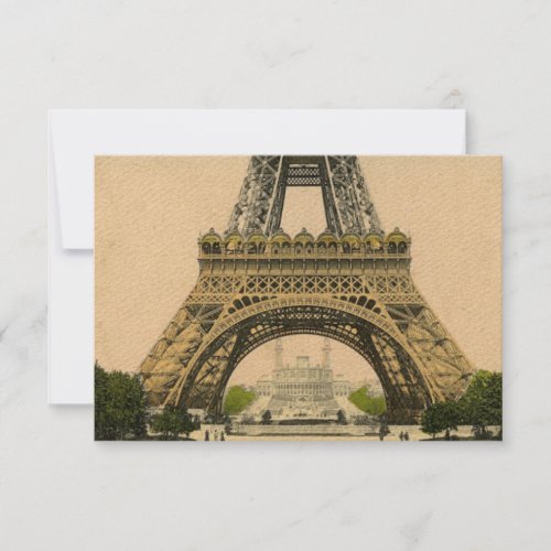 Vintage Paris Postcard Eiffel Tower rsvp
