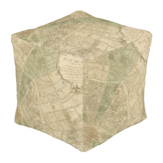 Vintage Paris Pouf Pillow