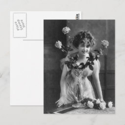 Vintage Paris Roses Portrait Postcard | Zazzle
