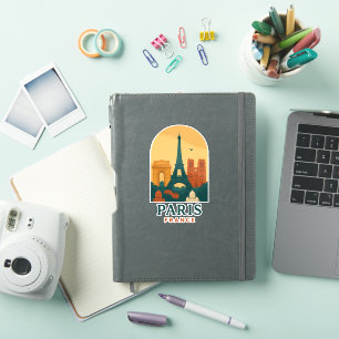 Vintage Paris Sticker – Notre Dame Cathedral Retro