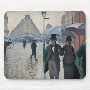 Vintage Paris Street on a Rainy Day Mouse Pad