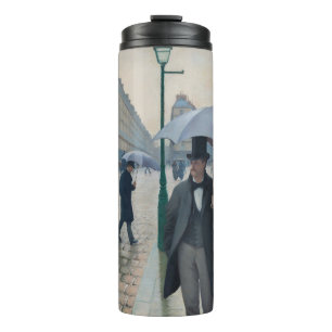 Vintage Paris Street on a Rainy Day Thermal Tumbler