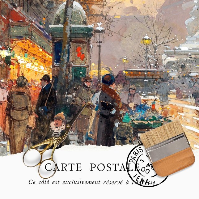 Vintage Paris Street Scene Tissue Paper (Creator Uploaded)
