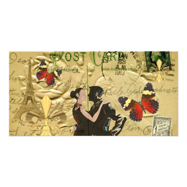 Vintage Paris Tango post card (Front)