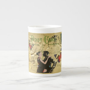 Vintage Paris Tango post card Bone China Mug