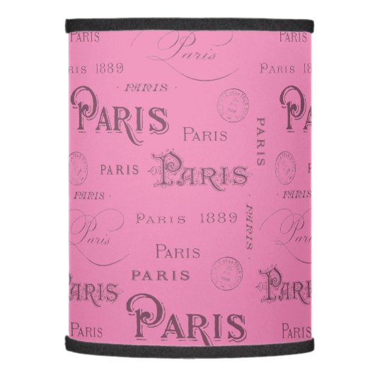 Vintage Paris Themed Lamp Shade (Left)