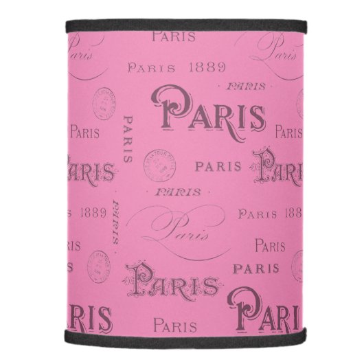 Vintage Paris Themed Lamp Shade (Right)