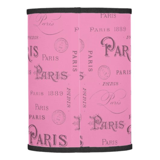 Vintage Paris Themed Lamp Shade (Back)