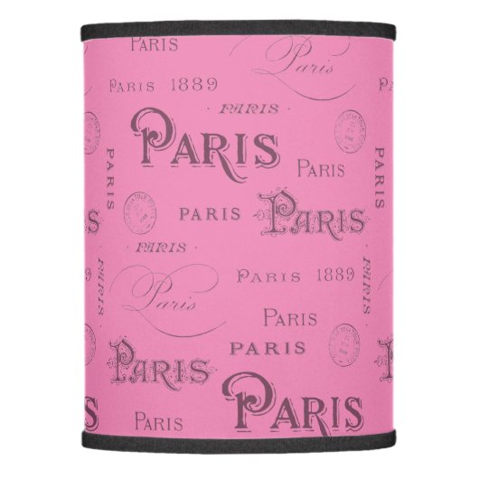Vintage Paris Themed Lamp Shade (Front)