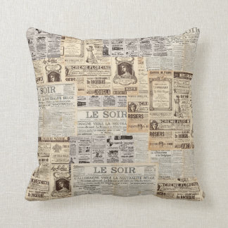 Vintage Paris Throw Pillow
