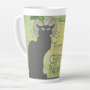 Vintage Paris Tour of Chat Noir Collage Latte Mug