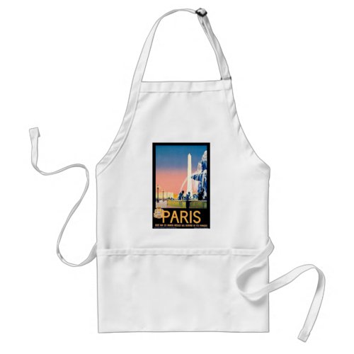 Vintage Paris Travel Advertisement Adult Apron