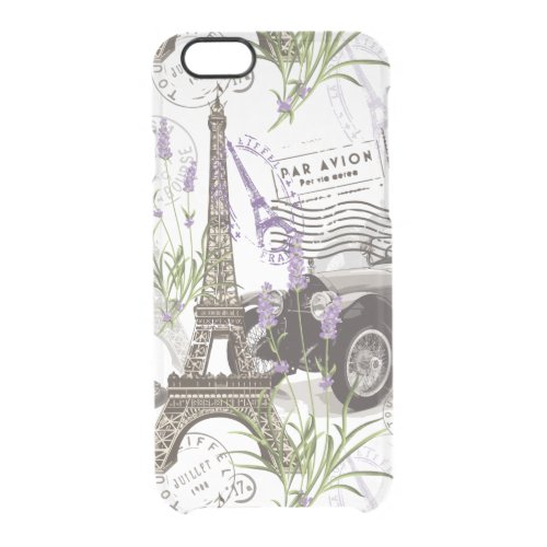 Vintage Paris Clear iPhone 66S Case