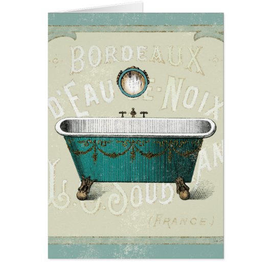 Vintage Parisian Bath Cards (Front)