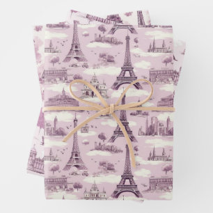 Vintage Parisian Charm Wrapping Paper Sheets