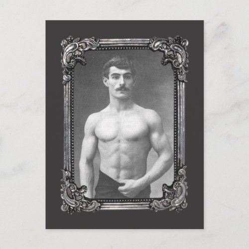 Vintage Parisian Muscle Postcard
