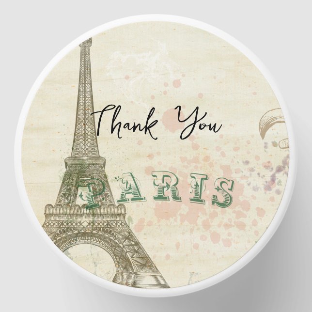 Vintage Parisian Party Mini Candle Favors (Front)