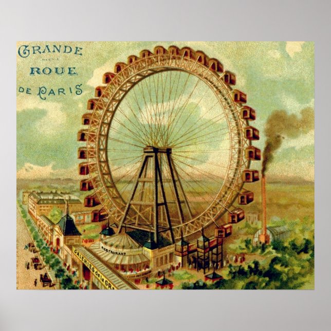 Vintage Parisian Postcard Poster (Front)