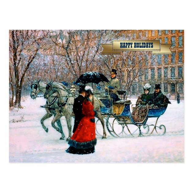Vintage Parisian Style Christmas Postcards