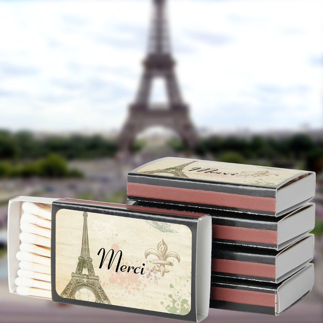 Vintage Parisian Thank You Matchboxes (Creator Uploaded)