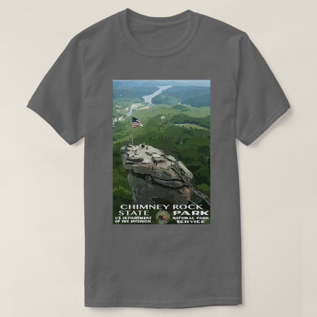 Vintage Parks Chimney Rock 1 T-Shirt (Design Front)