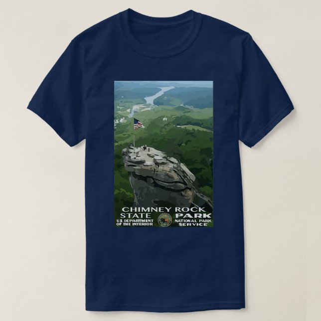 Vintage Parks Chimney Rock T-Shirt (Design Front)